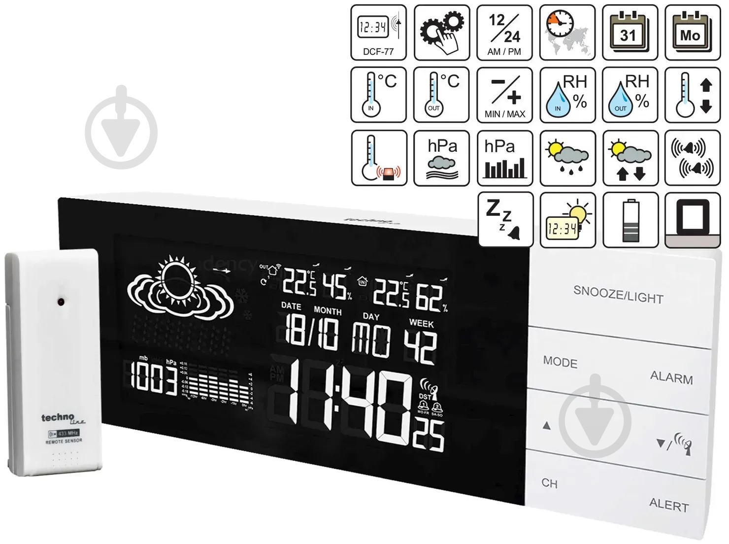 Метеостанция Technoline WS6870 White - фото 4