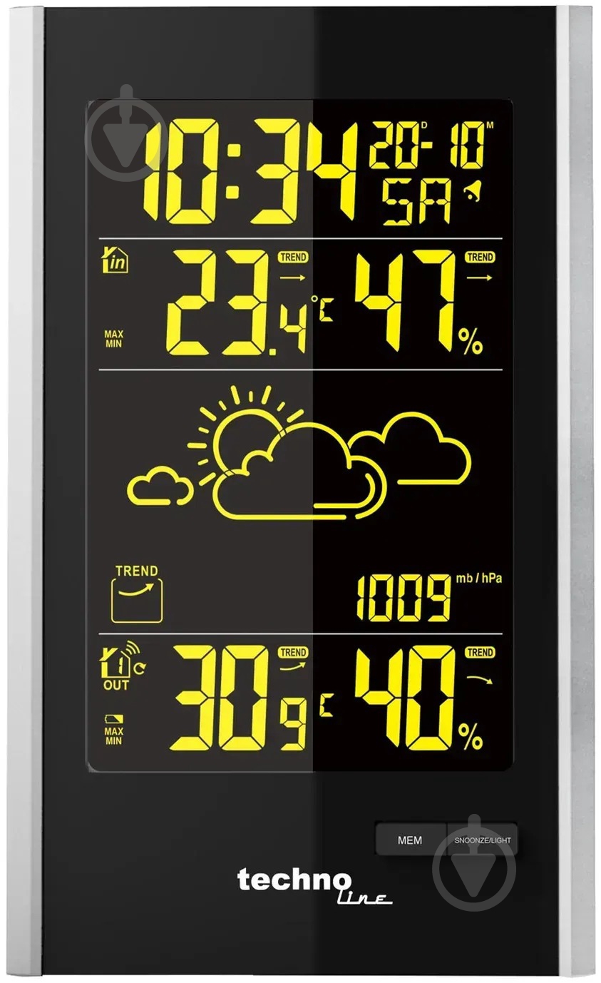 Метеостанция Technoline WS9060 Black/Silver - фото 3