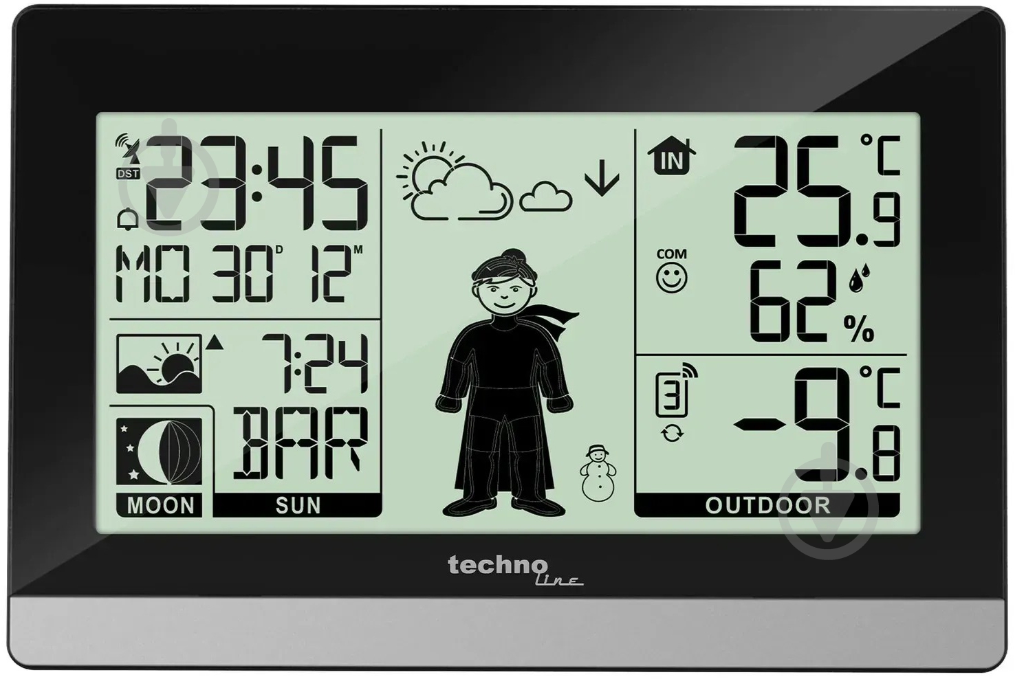 Метеостанция Technoline WS9612 Black - фото 1