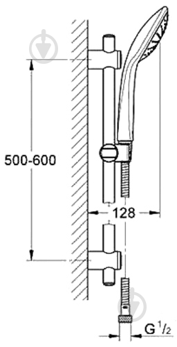 Душовий набір Grohe Vitalio Rain - фото 2