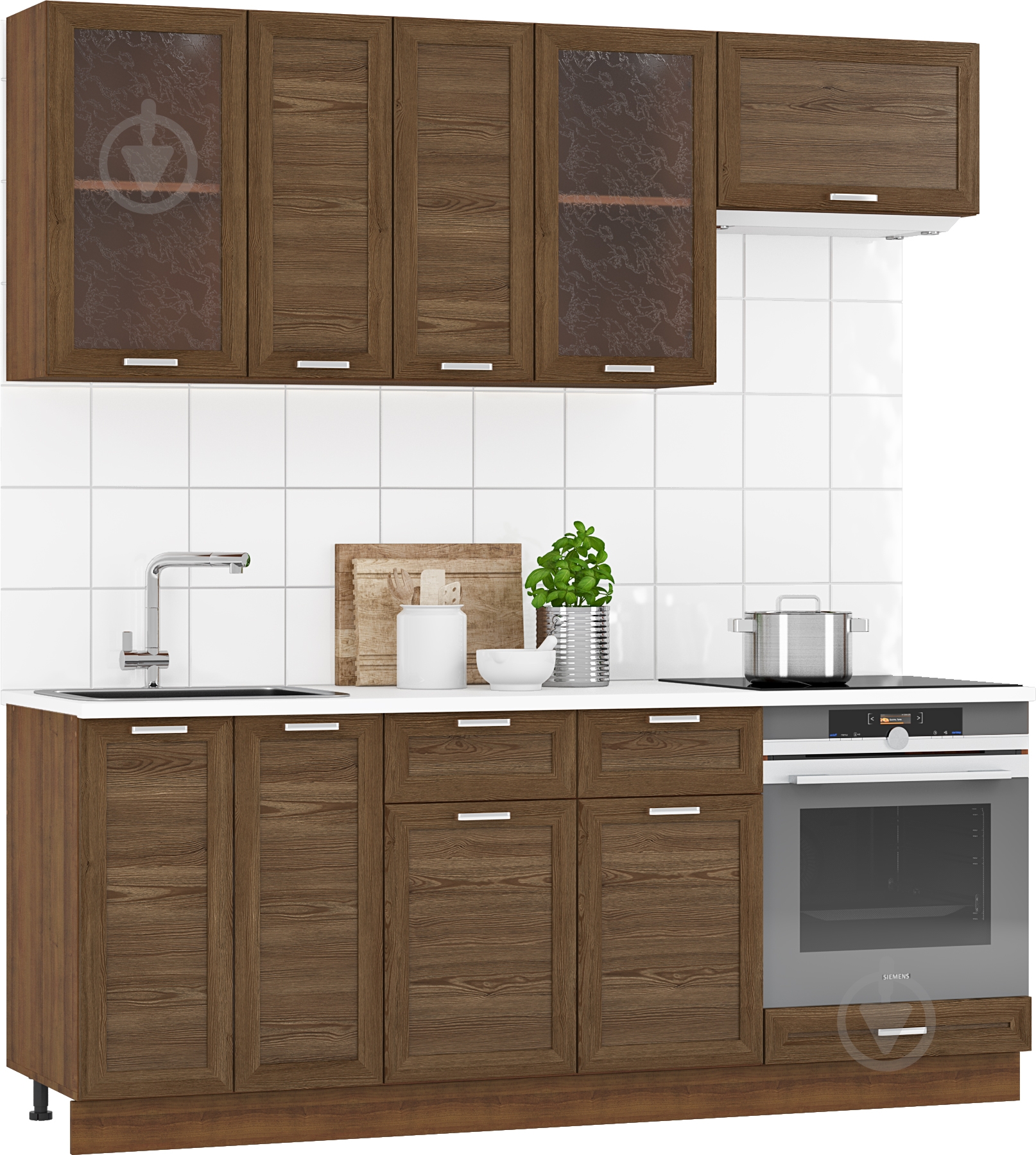 Кухня модульная Родос 1 МДФ 2 м - фото 1