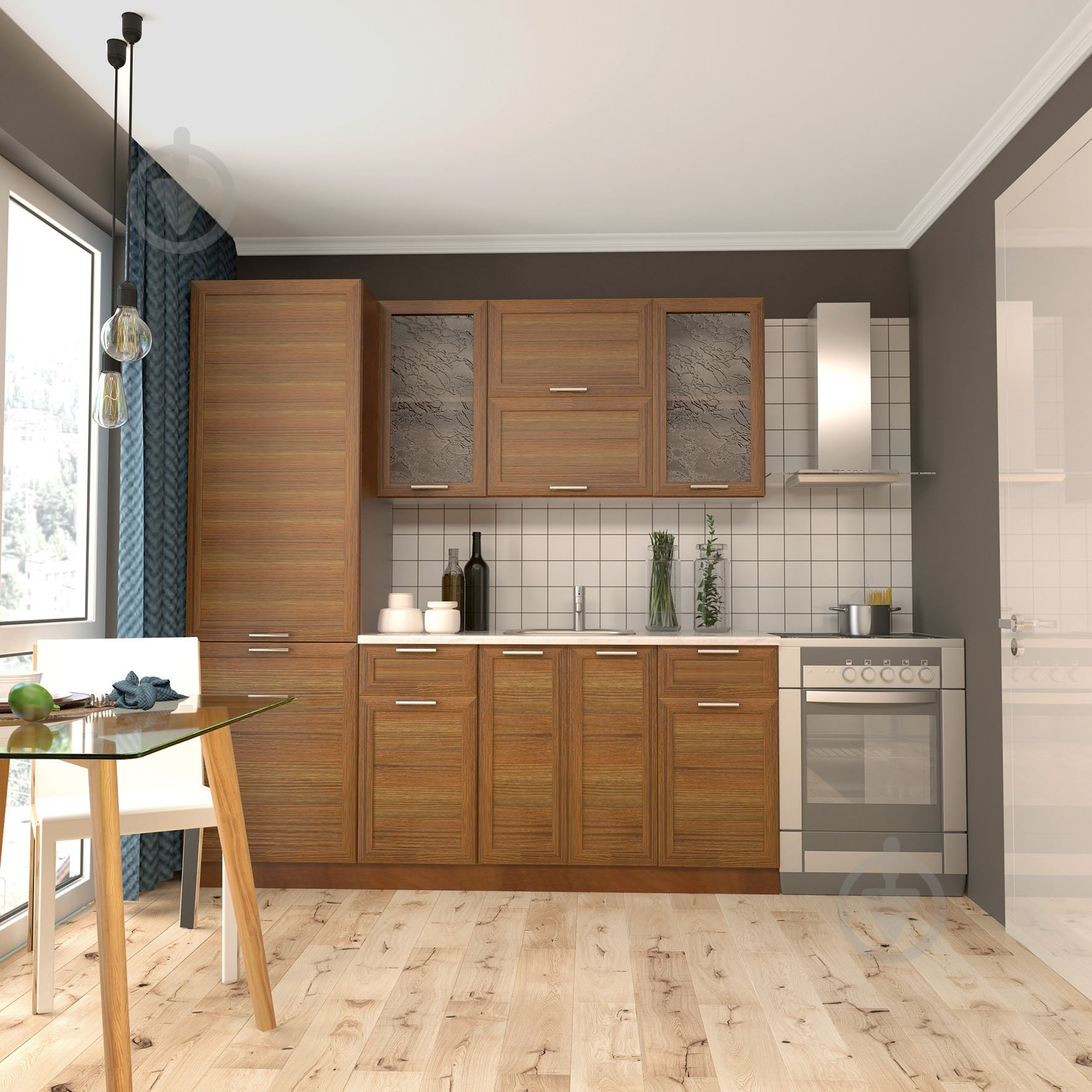 Кухня модульная Родос 2 МДФ 2 м - фото 2 Кухня модульная Родос 2 МДФ 2 м - фото 2