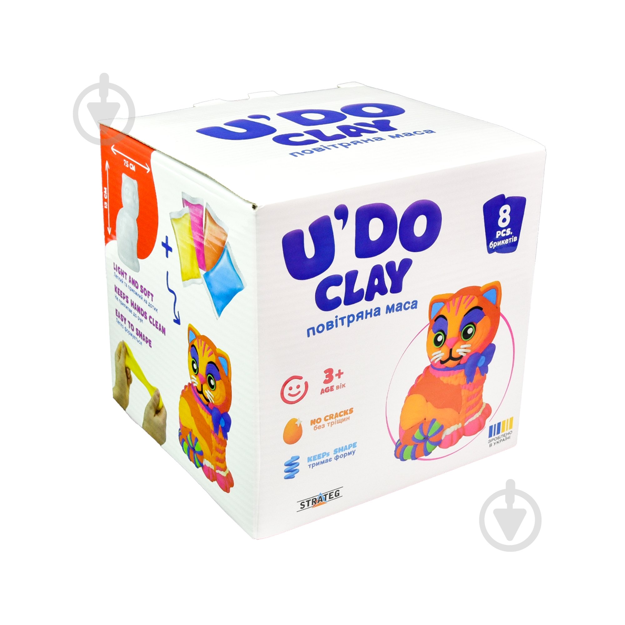 Набір для ліплення Strateg Котик U'DO Clay 30747 - фото 1 Набір для ліплення Strateg Котик U'DO Clay 30747 - фото 1