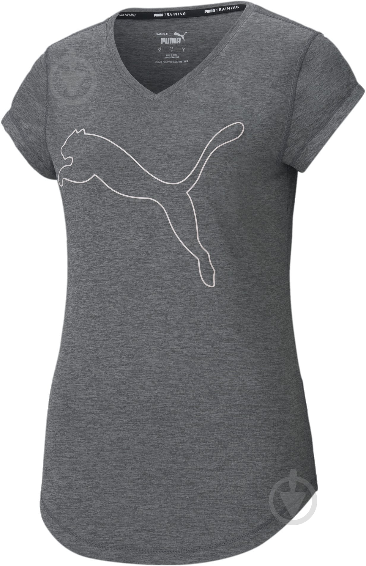 Футболка Puma TRAIN FAVORITE HEATHER CAT TEE 51952681 р.S серый - фото 1