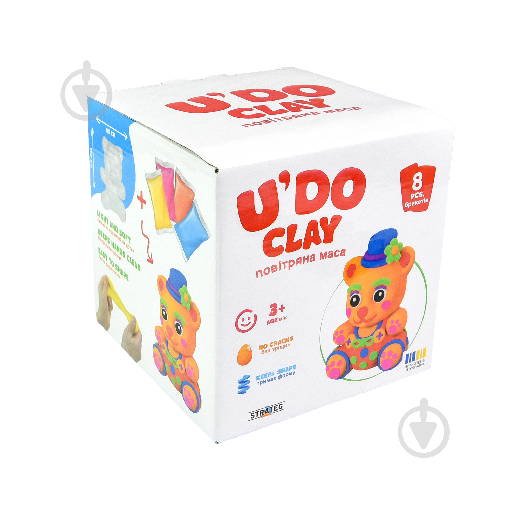 Повітряне ліплення Strateg Ведмідь U'DO Clay 30844 - фото 1 Повітряне ліплення Strateg Ведмідь U'DO Clay 30844 - фото 1