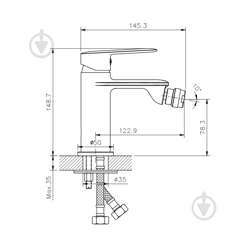 Смеситель для биде Koller Pool Line LN0300 - фото 2 Смеситель для биде Koller Pool Line LN0300 - фото 2