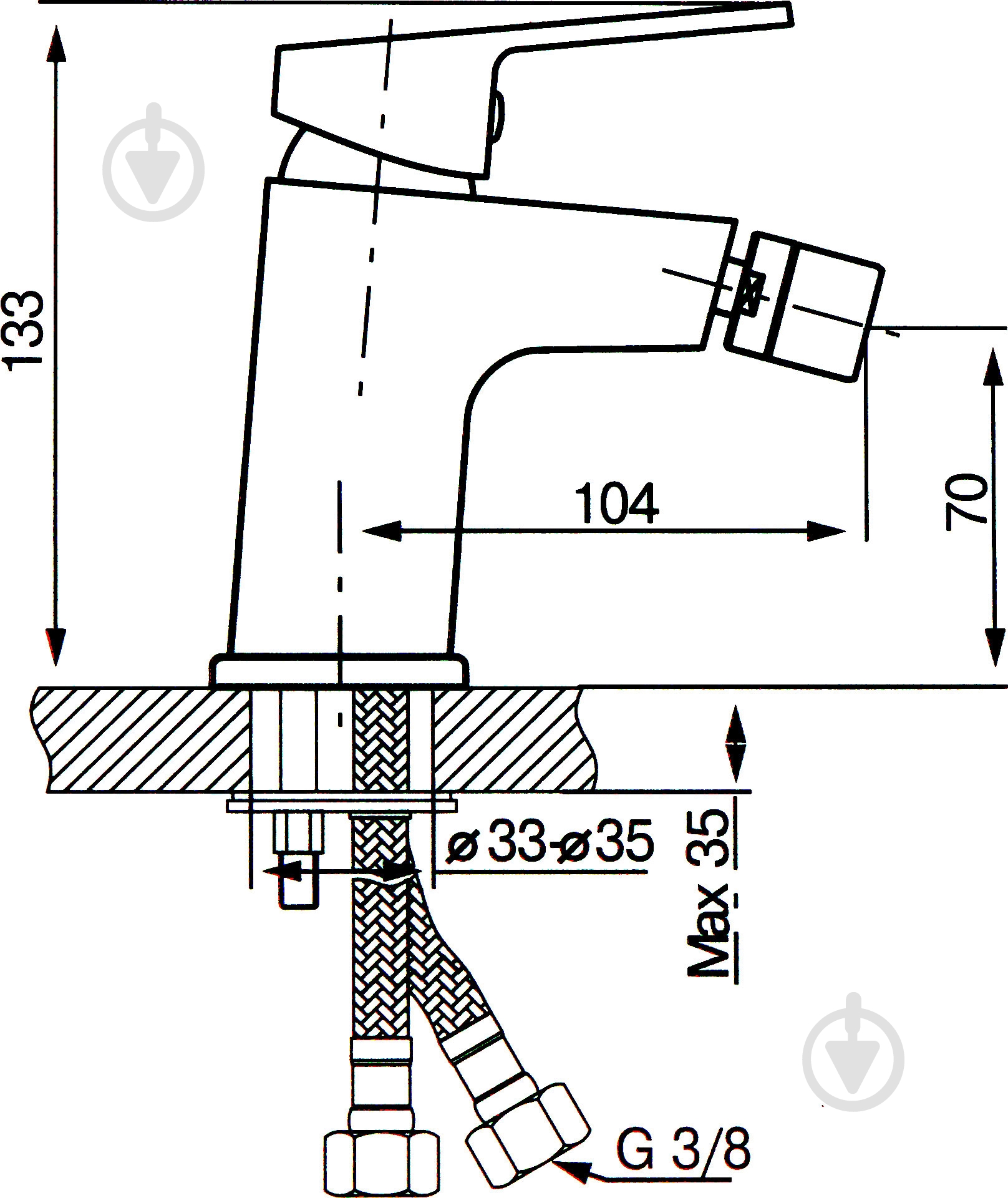 Смеситель для биде Koller Pool Kvadro KR0300 - фото 4