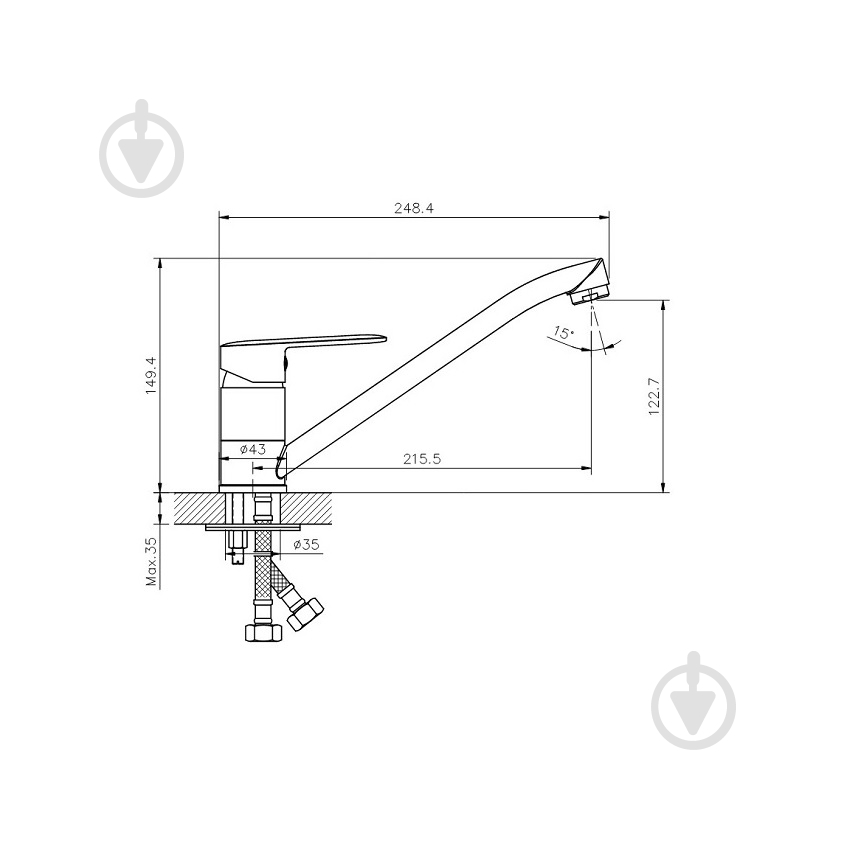 Смеситель для кухни Koller Pool Line LN0950 - фото 4 Смеситель для кухни Koller Pool Line LN0950 - фото 4