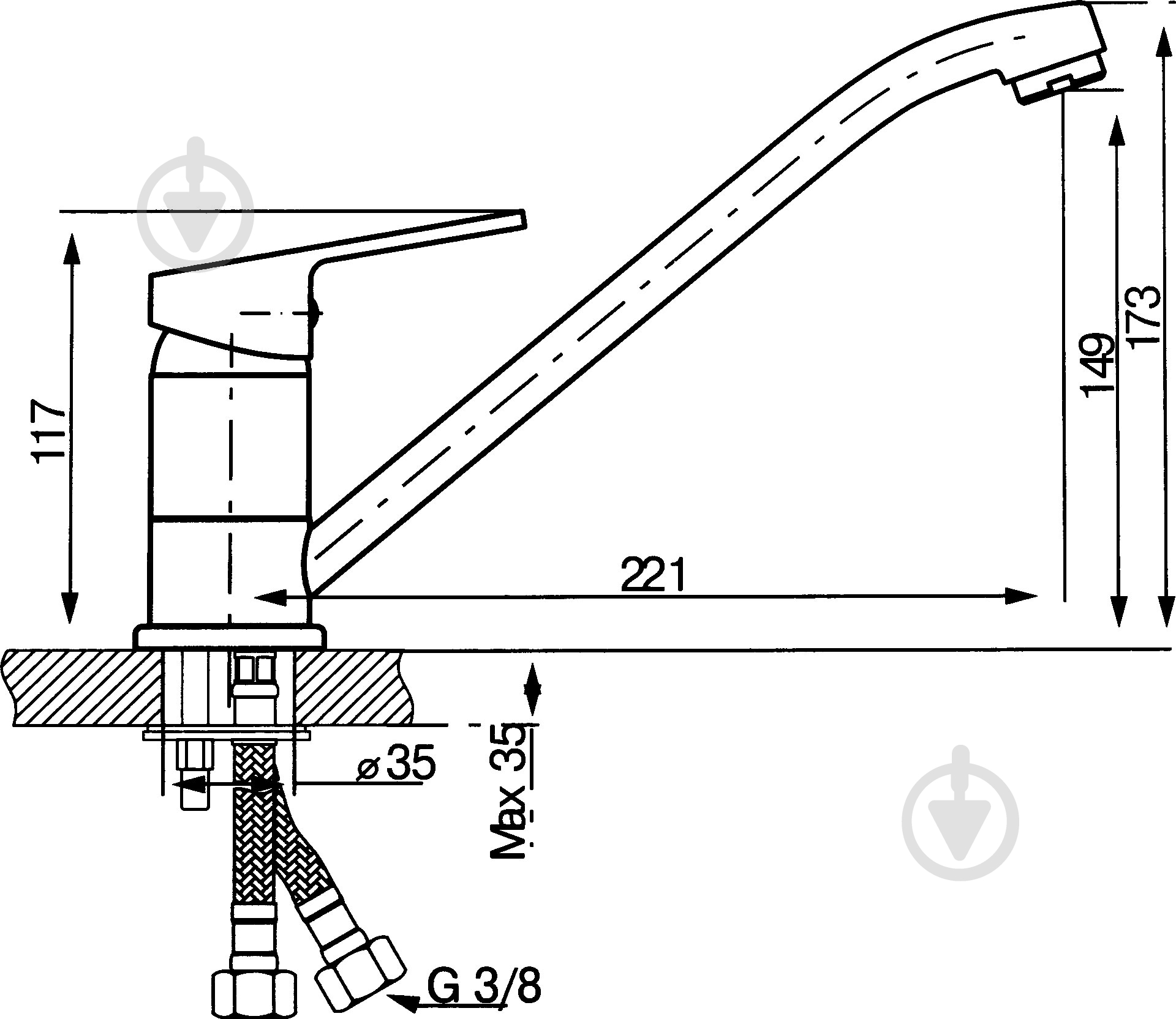 Смеситель для кухни Koller Pool Kvadro KR0900 - фото 4