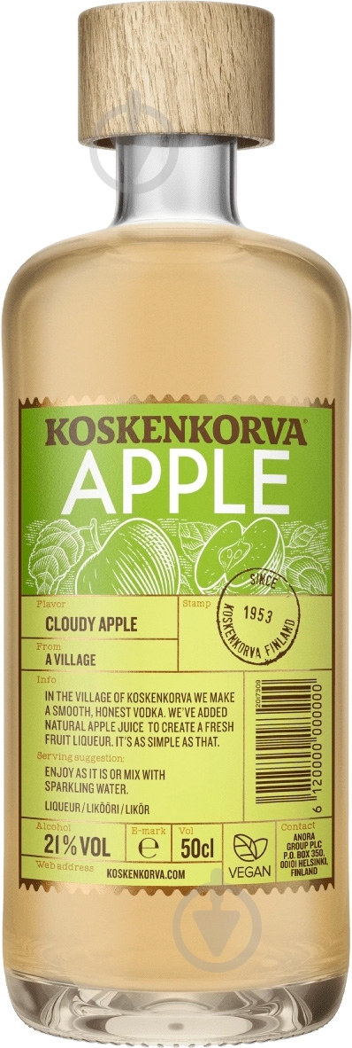 Ликер Koskenkorva Apple 0,5 л - фото 1 Ликер Koskenkorva Apple 0,5 л - фото 1