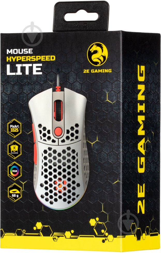 Мышка 2E Gaming HyperSpeed Lite WL RGB Retro White (2E-MGHSL-WL-WT) - фото 6