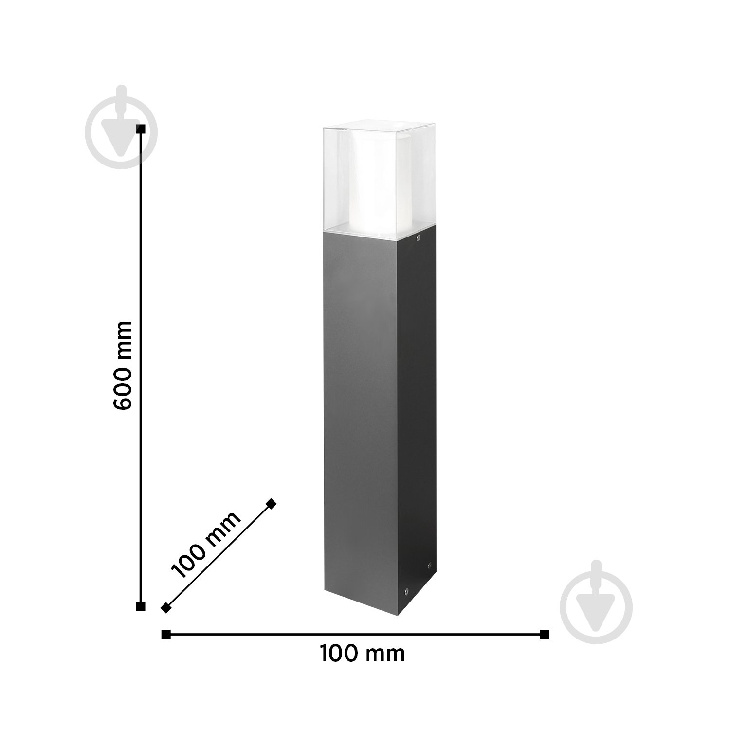 Фонарный столб Blitz 1815-61 E27 25 Вт IP44 графит - фото 2
