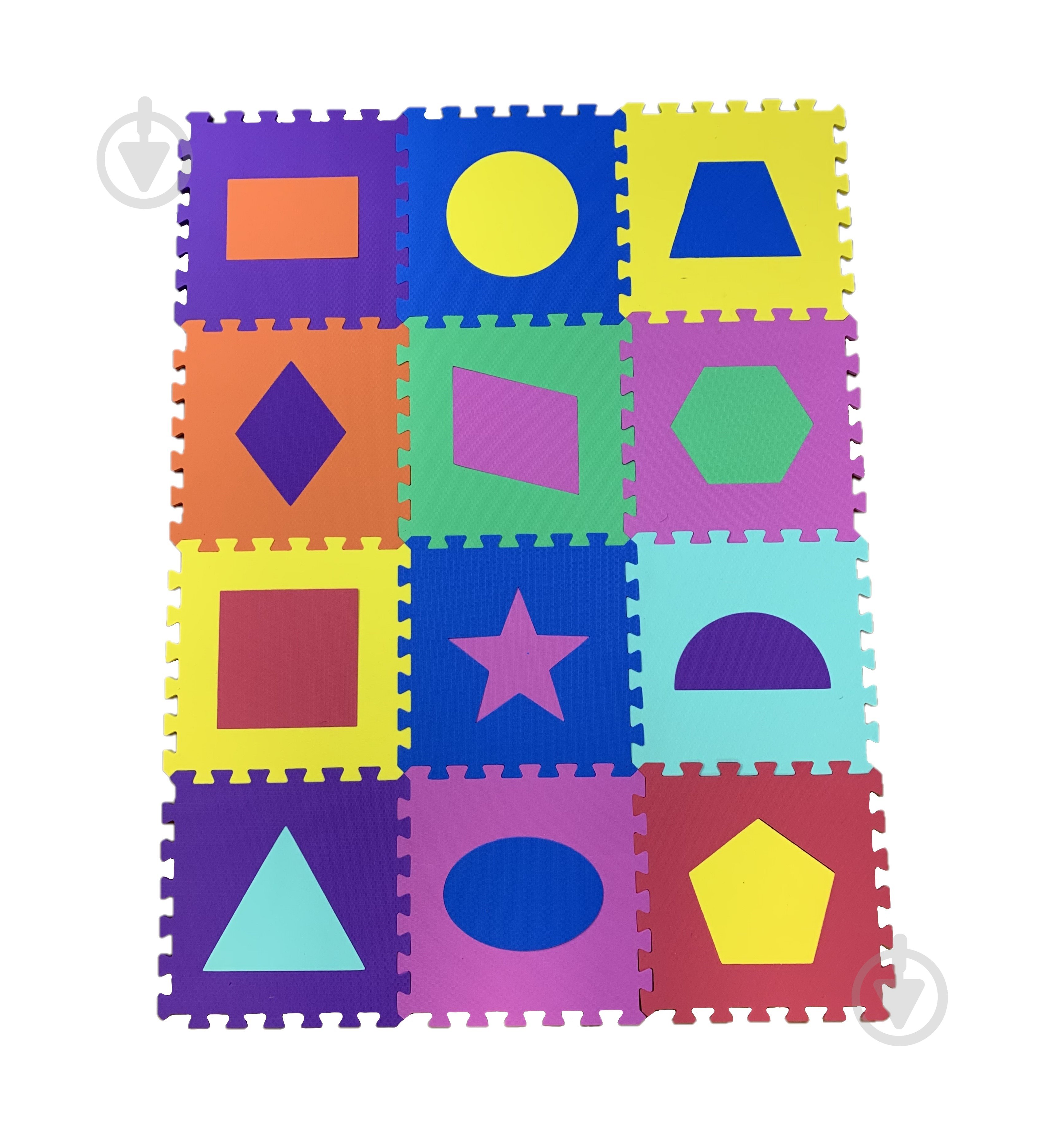 Коврик-пазл Termoizol Веселая геометрия 30х30 см 12 шт./уп. - фото 1 Коврик-пазл Termoizol Веселая геометрия 30х30 см 12 шт./уп. - фото 1