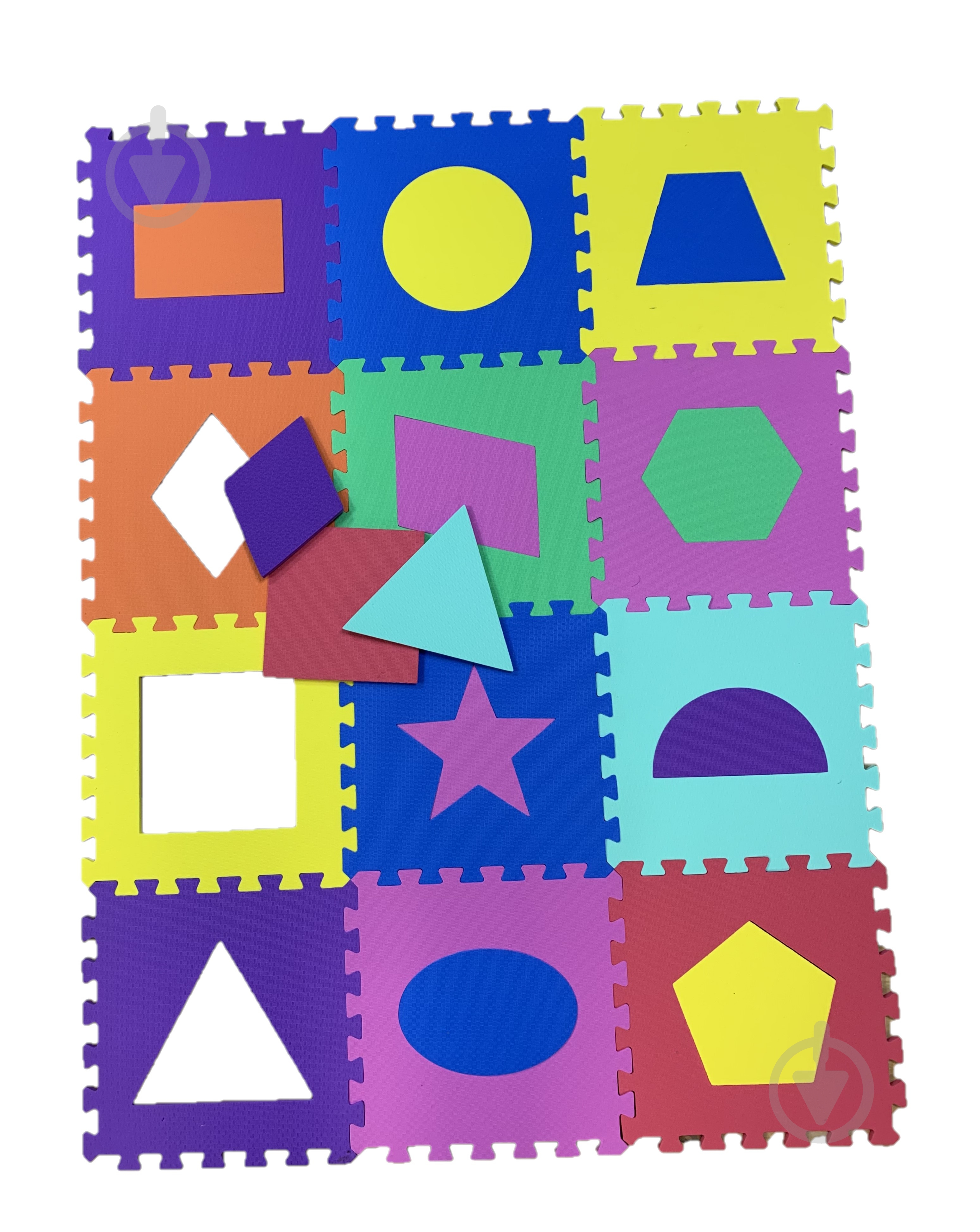 Коврик-пазл Termoizol Веселая геометрия 30х30 см 12 шт./уп. - фото 2 Коврик-пазл Termoizol Веселая геометрия 30х30 см 12 шт./уп. - фото 2