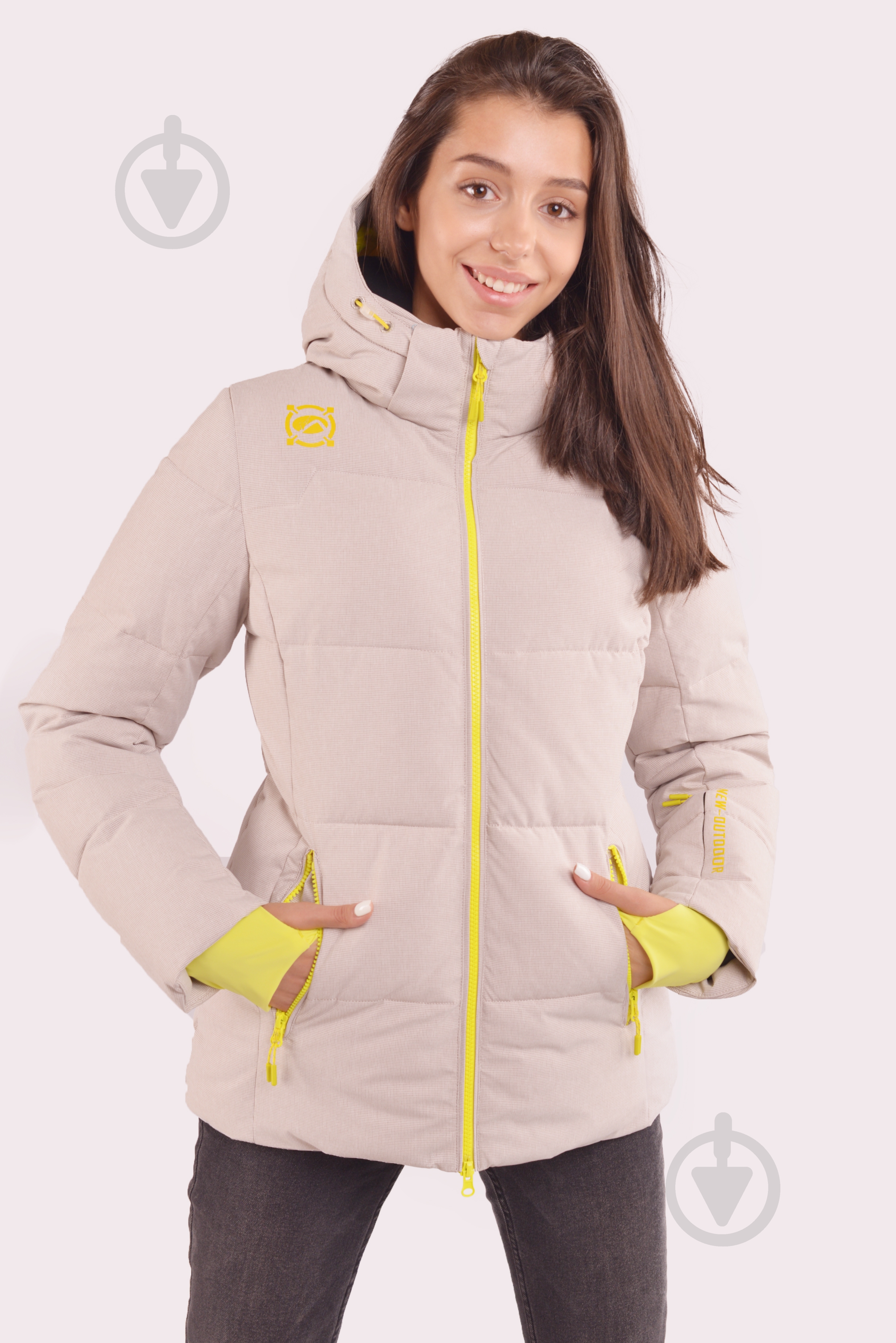Куртка женская зимняя Avecs AV-70409/8-2 р.S бежевая - фото 5 Куртка женская зимняя Avecs AV-70409/8-2 р.S бежевая - фото 5