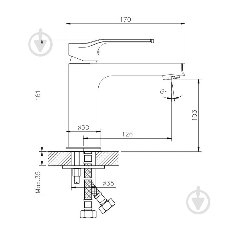 Смеситель для умывальника Koller Pool Stream ST0200 - фото 3