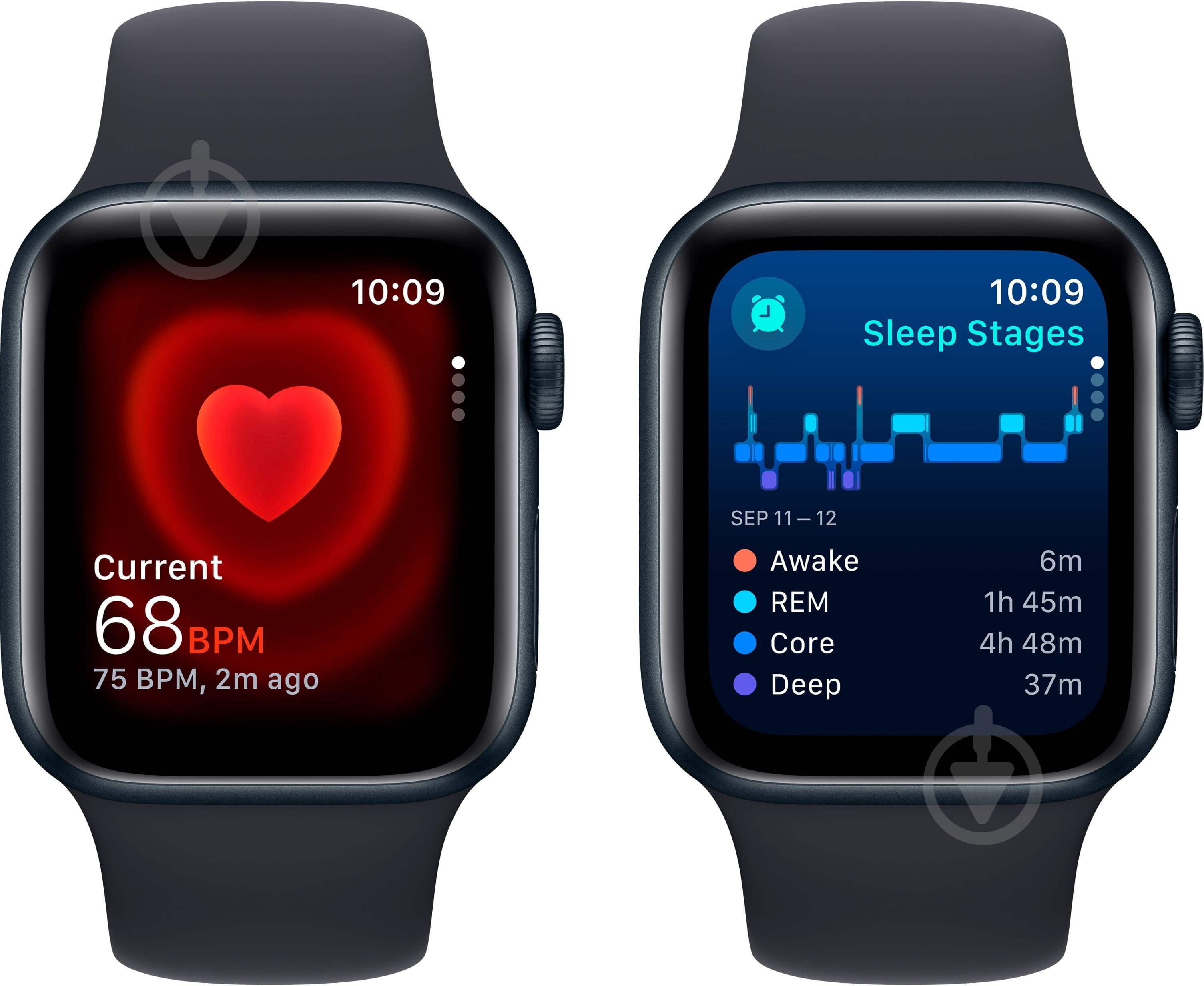 Смарт-годинник Apple Watch SE 2023 GPS 40mm Midnight Aluminium Case with Midnight Sport Band - S/M (MR9X3QP/A) - фото 5