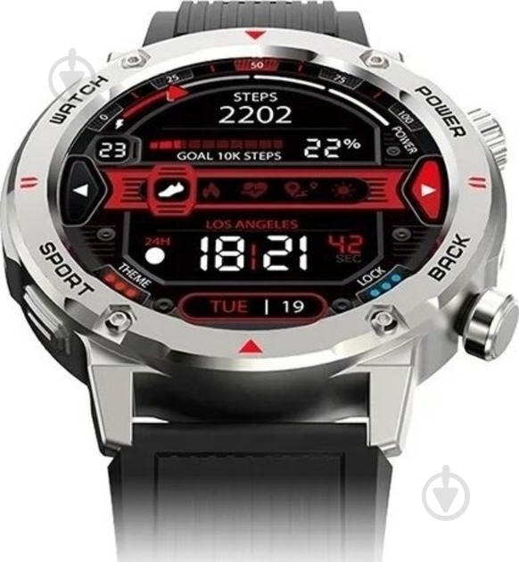 Смарт-годинник iMiki D2 Silicone Strap silver (imiki D2 Silver Silicone Strap) - фото 2