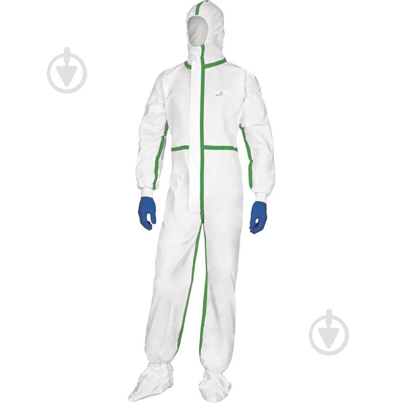 Комбинезон краткосрочного использования Delta Plus р. XL DT119XG бело-зеленый - фото 1