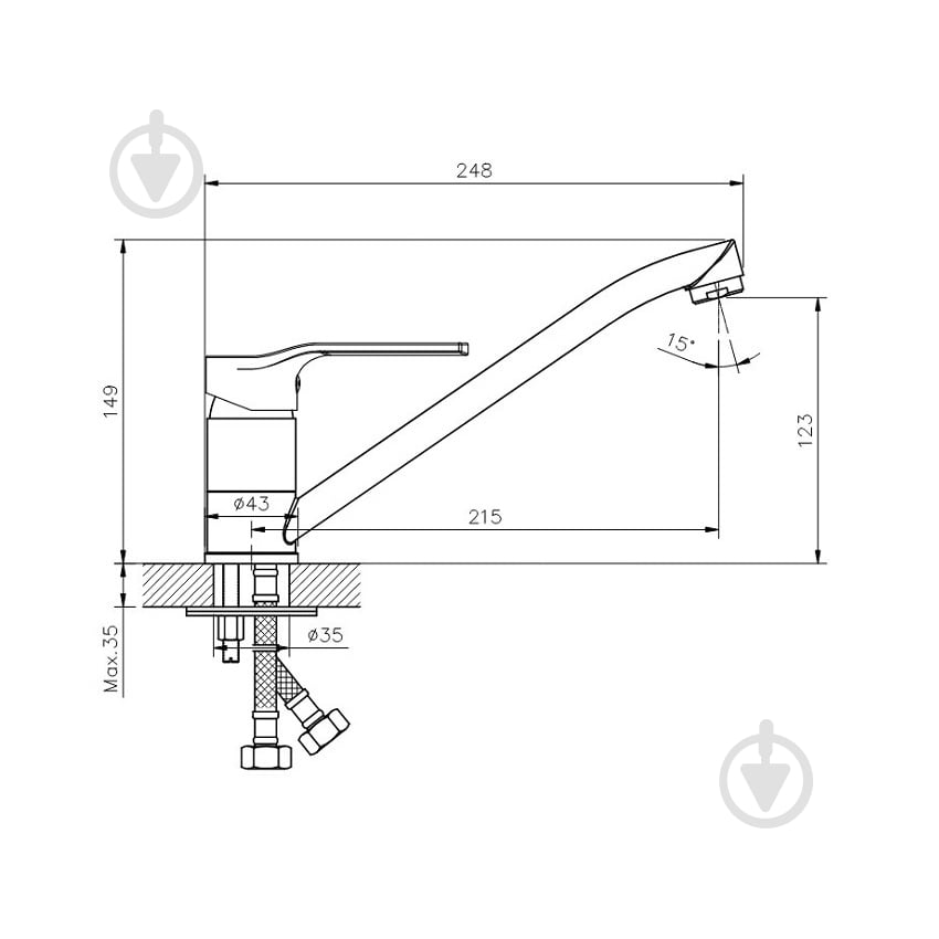 Смеситель для кухни Koller Pool Stream ST0950 - фото 4
