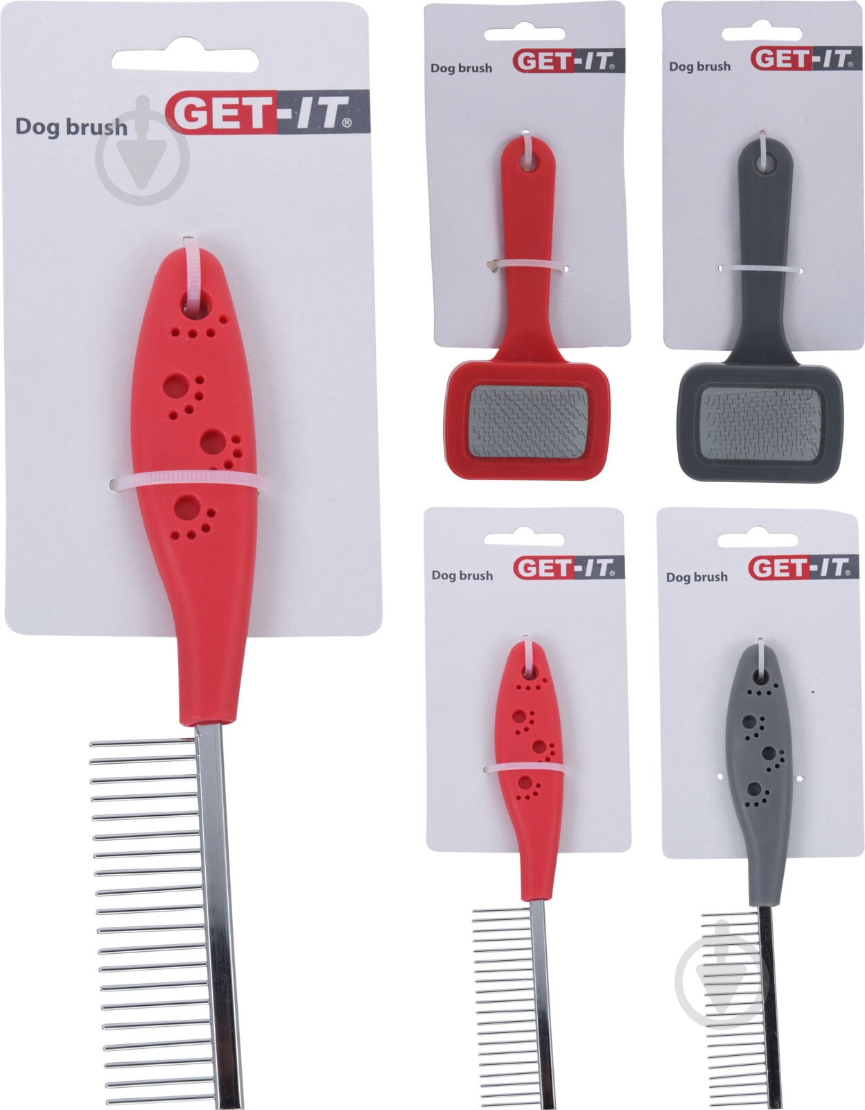 Щетка для собак в ассортименте 18x5 cм - фото 1