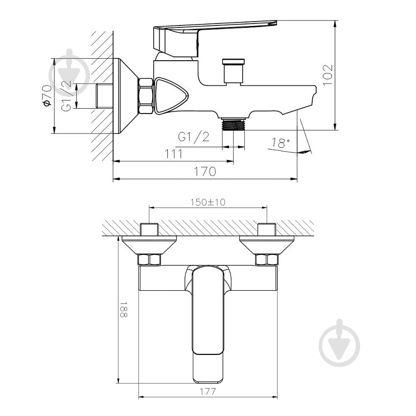 Смеситель для ванны Koller Pool Style SL0100 - фото 4 Смеситель для ванны Koller Pool Style SL0100 - фото 4