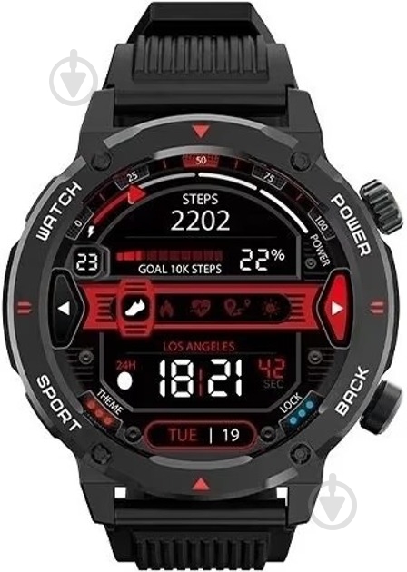 Смарт-часы iMiki D2 Silicone Strap black (imiki D2 Black Silicone Strap) - фото 2