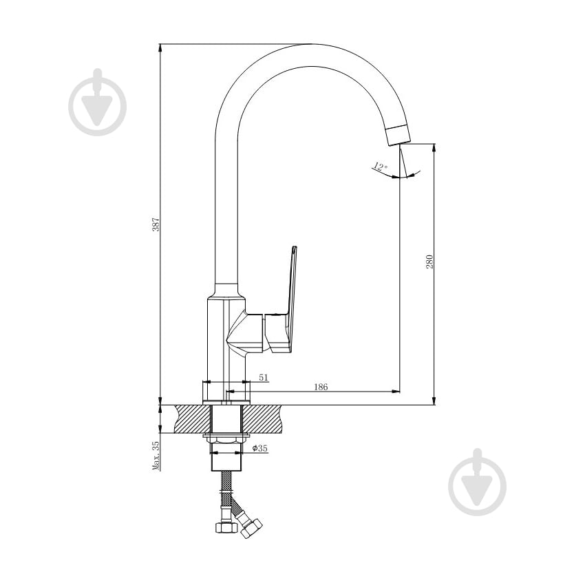Смеситель для кухни Koller Pool Style SL0500 - фото 4 Смеситель для кухни Koller Pool Style SL0500 - фото 4