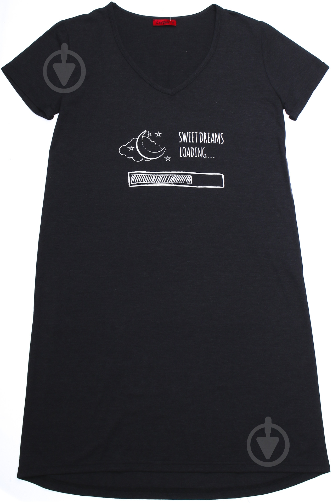 Туника с принтом р. S темно-серый - фото 1 Туника с принтом р. S темно-серый - фото 1