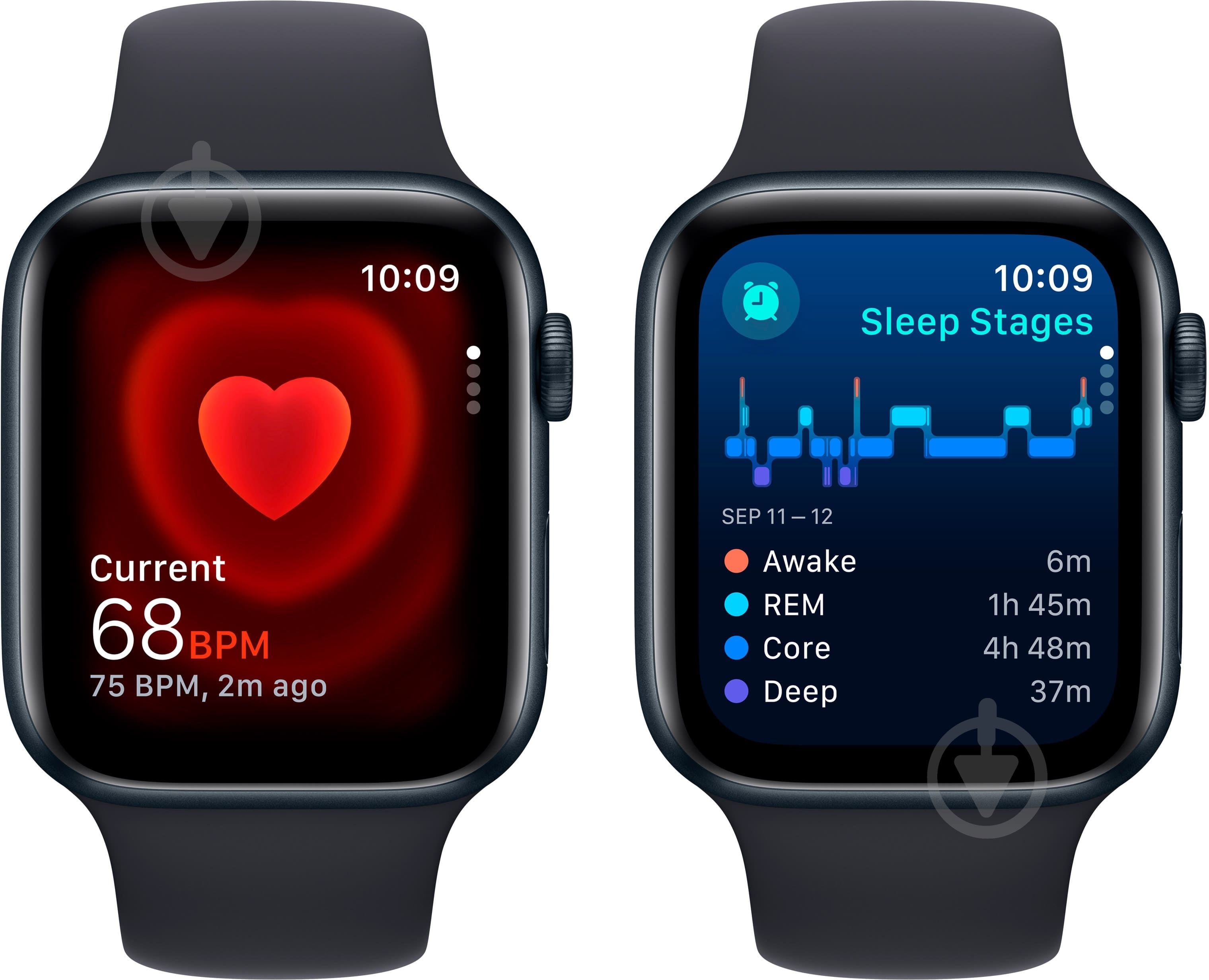 Смарт-годинник Apple Watch SE 2023 GPS 44mm Midnight Aluminium Case with Midnight Sport Band - M/L (MRE93QP/A) - фото 5