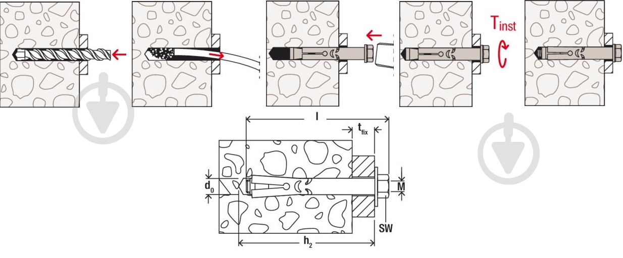 Анкер втулковий fischer FSA 10x85/35 S 10x90 мм 68524 - фото 5 Анкер втулковий fischer FSA 10x85/35 S 10x90 мм 68524 - фото 5