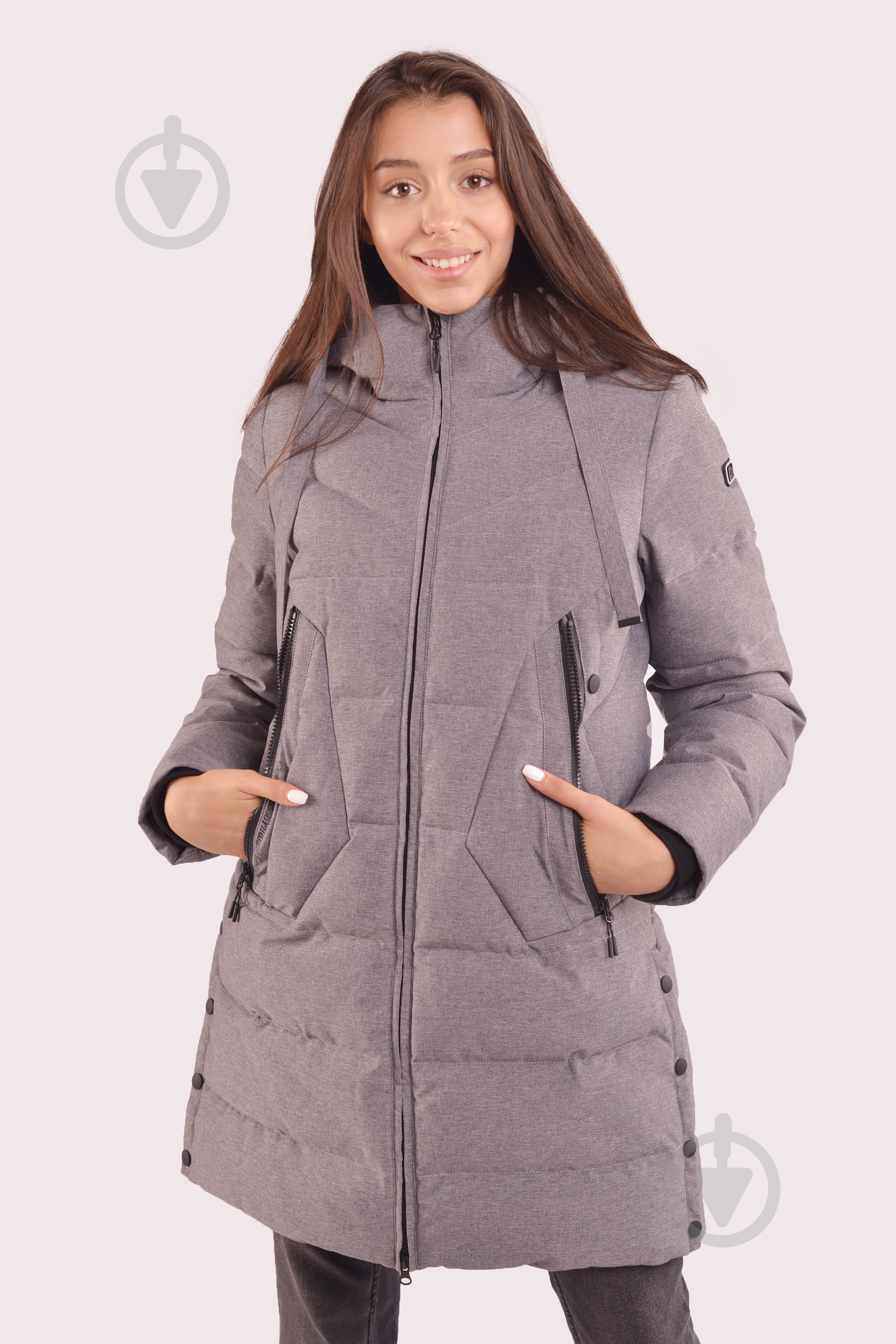 Куртка женская зимняя Avecs AV-70414/2 р.2XL серая - фото 1 Куртка женская зимняя Avecs AV-70414/2 р.2XL серая - фото 1