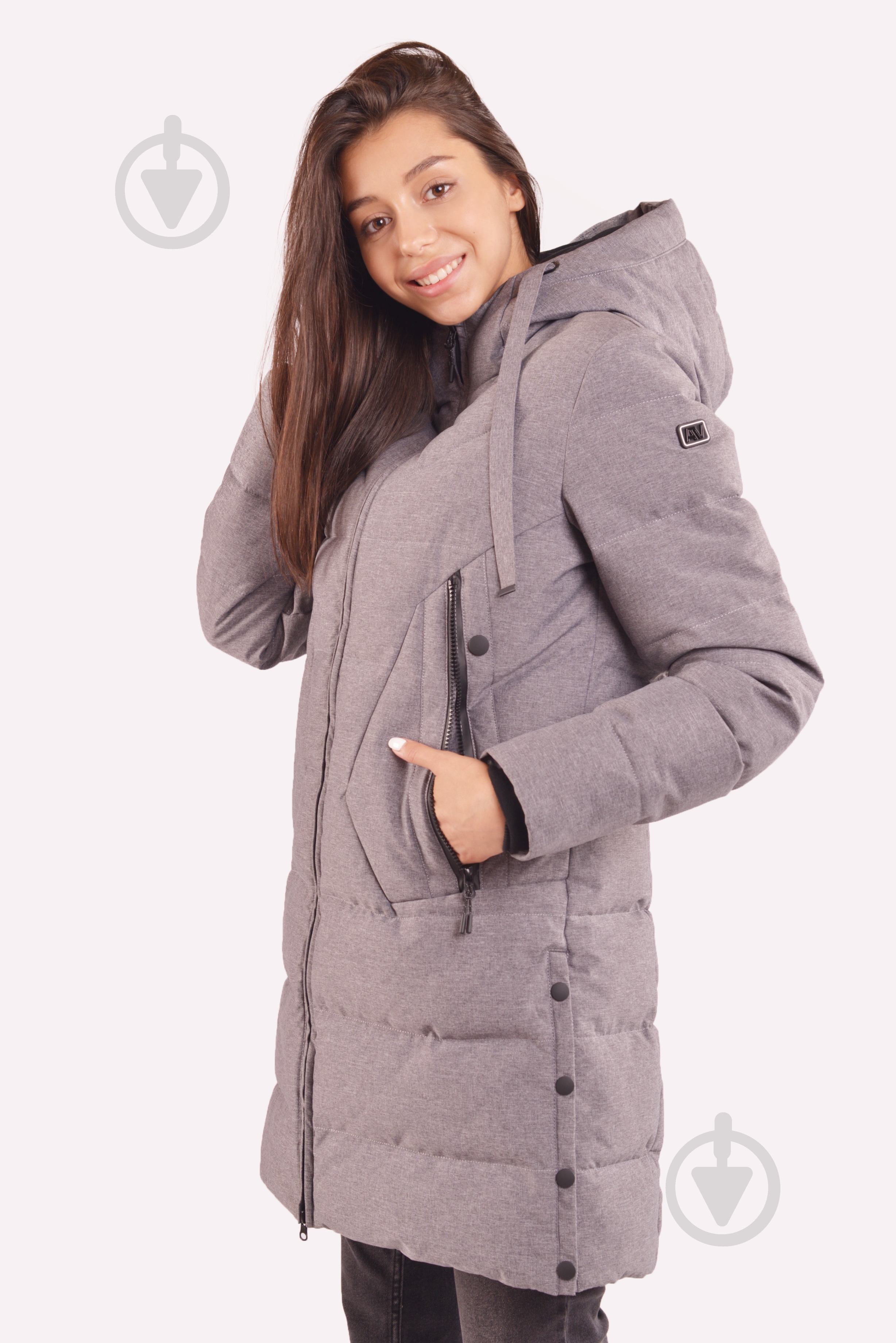 Куртка женская зимняя Avecs AV-70414/2 р.3XL серая - фото 2