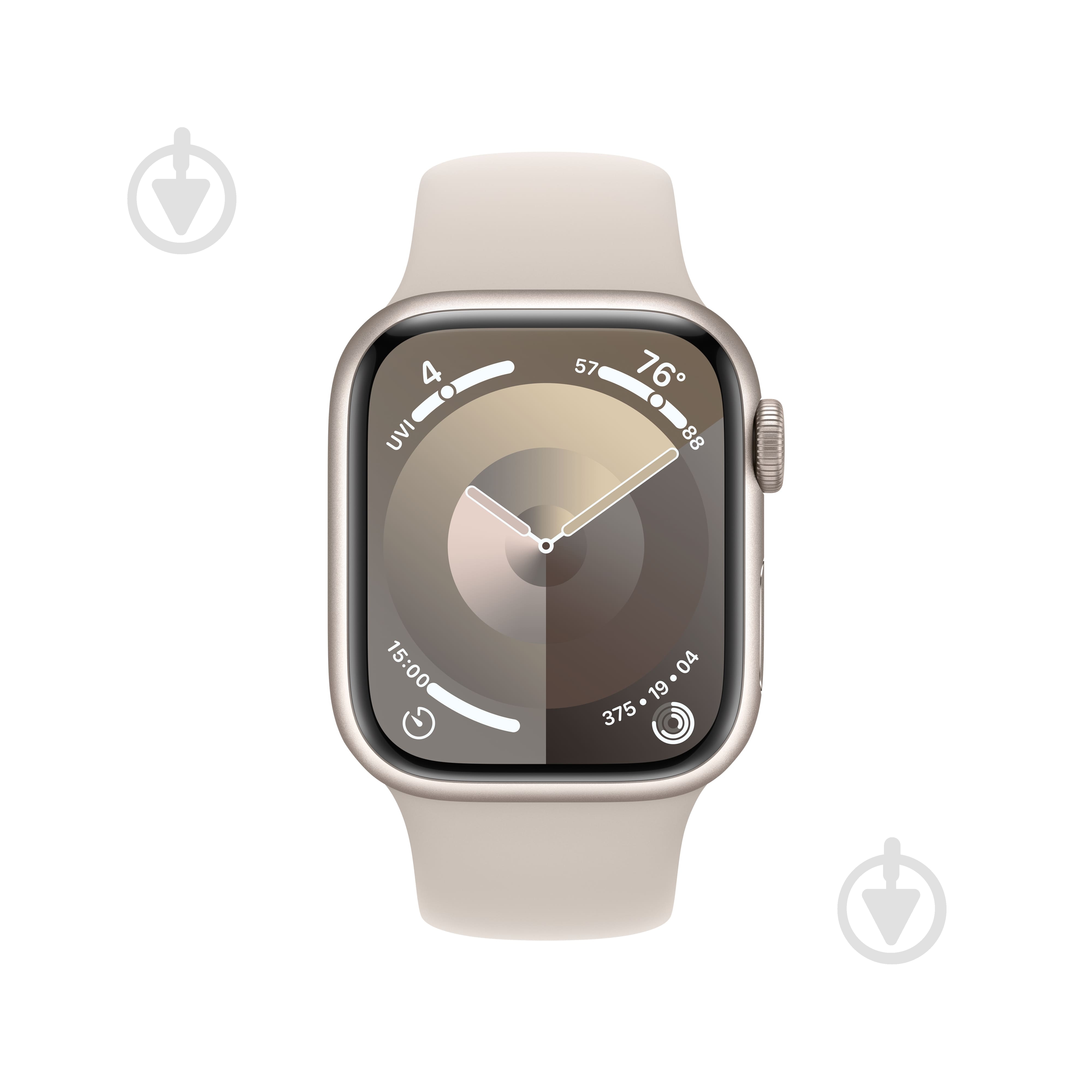 Смарт-годинник Apple Watch Series 9 GPS 41mm Starlight Aluminium Case with Starlight Sport Band - M/L (MR8U3QP/A) - фото 2