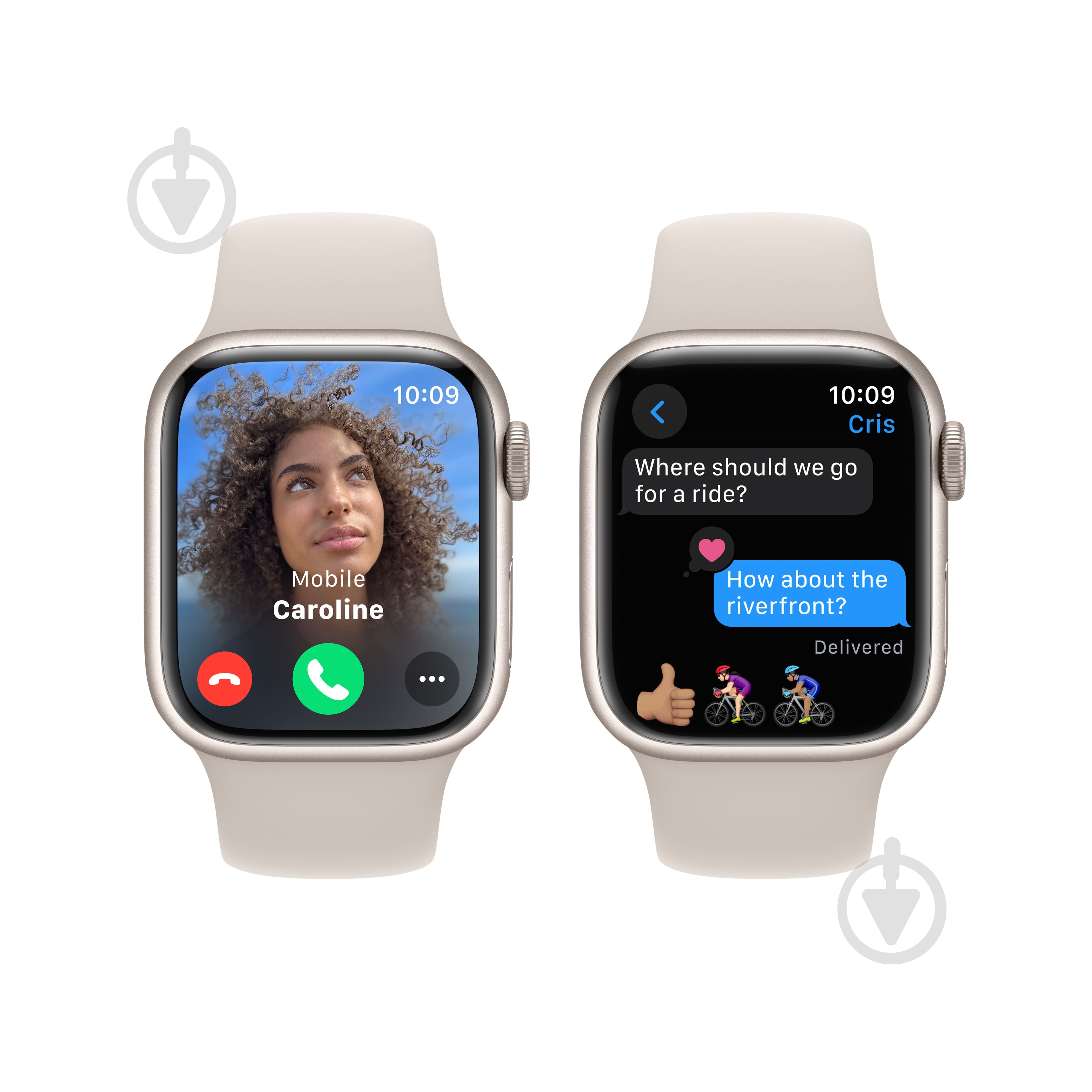Смарт-годинник Apple Watch Series 9 GPS 41mm Starlight Aluminium Case with Starlight Sport Band - M/L (MR8U3QP/A) - фото 4