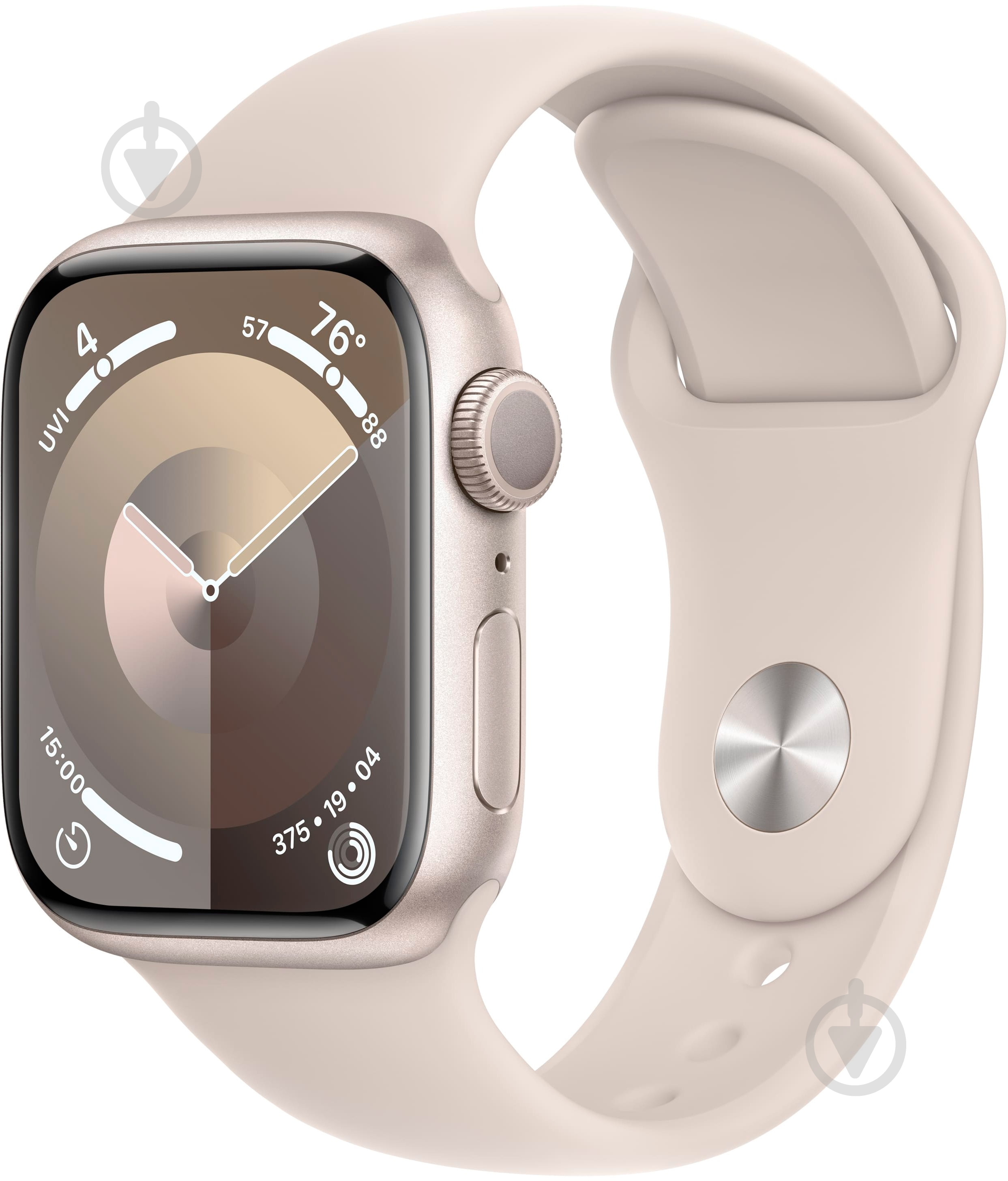 Смарт-годинник Apple Watch Series 9 GPS 41mm Starlight Aluminium Case with Starlight Sport Band - M/L (MR8U3QP/A) - фото 1