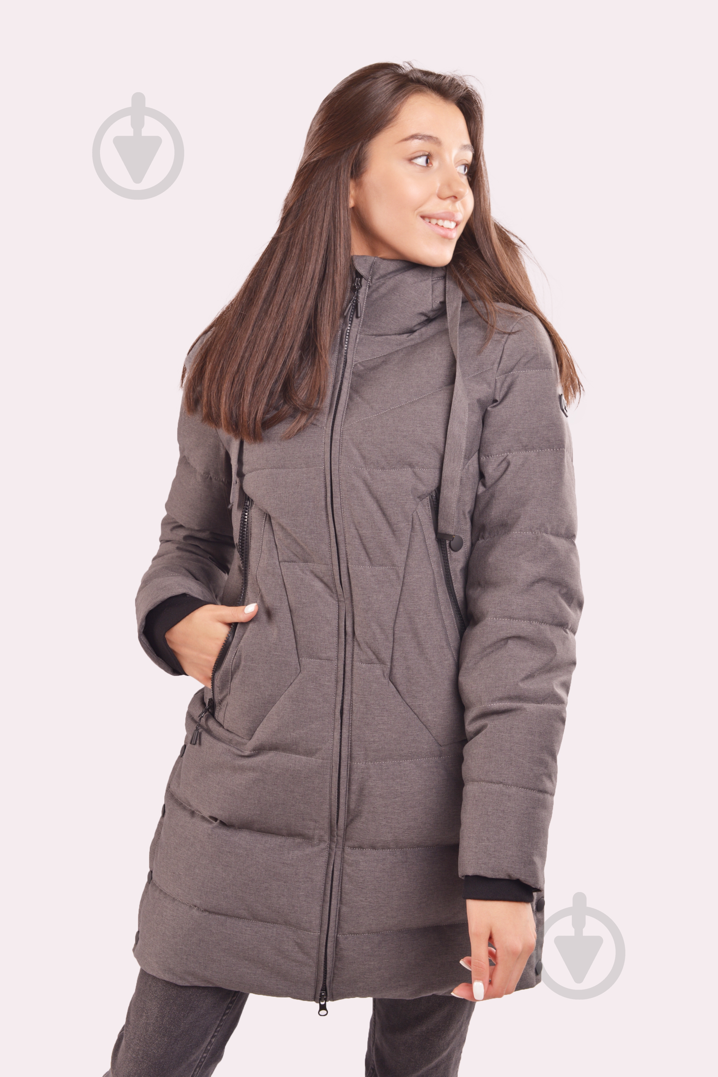 Куртка женская зимняя Avecs AV-70414/17 р.M темно-серая - фото 1