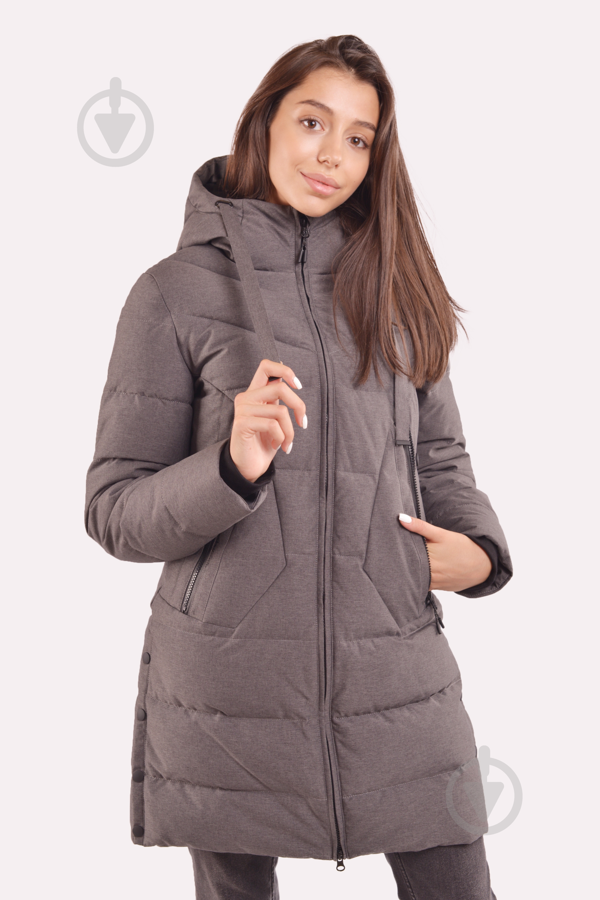 Куртка женская зимняя Avecs AV-70414/17 р.3XL темно-серая - фото 4