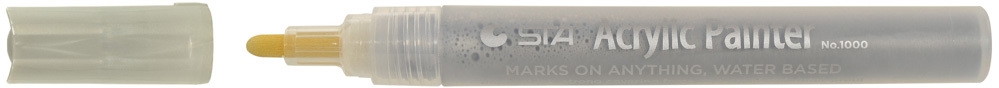 Маркер акриловый STA 1000 2-3 мм STA1000-M08 серебряный - фото 1