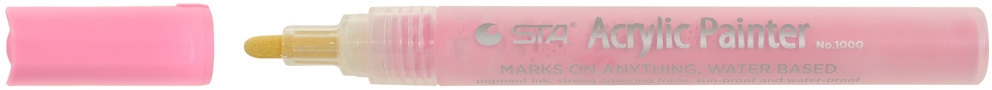 Маркер акриловый STA 1000 2-3 мм STA1000-R504 розовый - фото 1