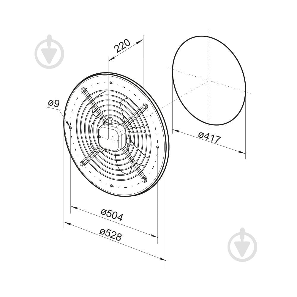 Вентилятор осевой Вентс ОВК 4Е 400 - фото 2