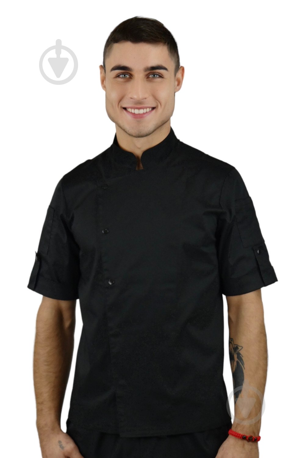 Китель повара Lux-Form Спирит р. 52 черный - фото 1