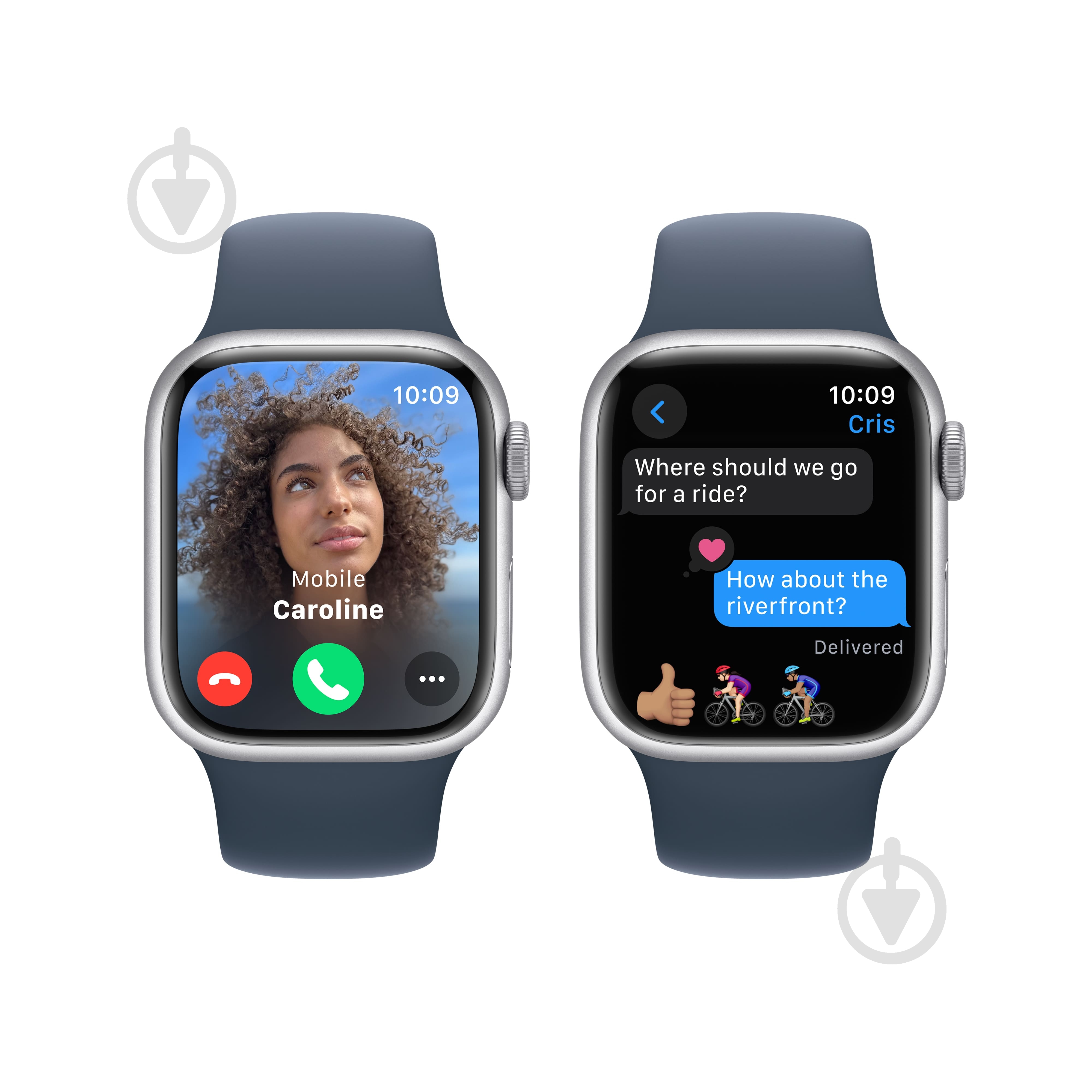 Смарт-годинник Apple Watch Series 9 GPS 41mm Silver Aluminium Case with Starlight Sport Band - M/L (MR913QP/A) - фото 4