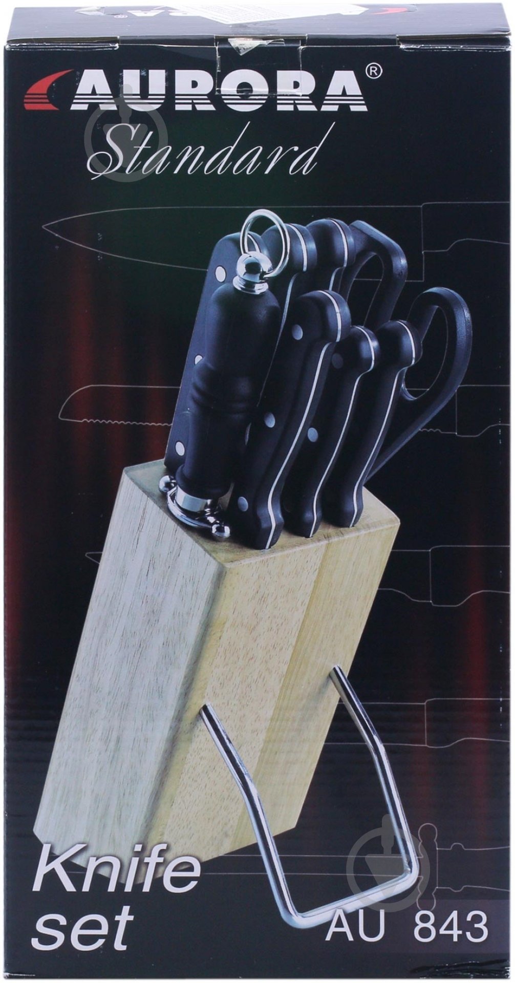 Набор ножей на подставке Aurora 9 предметов 843AU - фото 4