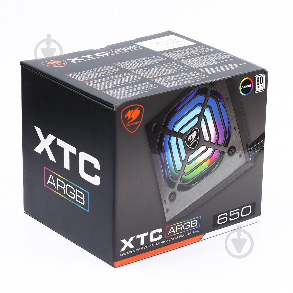 Блок питания Cougar 86% Efficience APFC XTC650 ARGB 650 Вт - фото 6 Блок питания Cougar 86% Efficience APFC XTC650 ARGB 650 Вт - фото 6