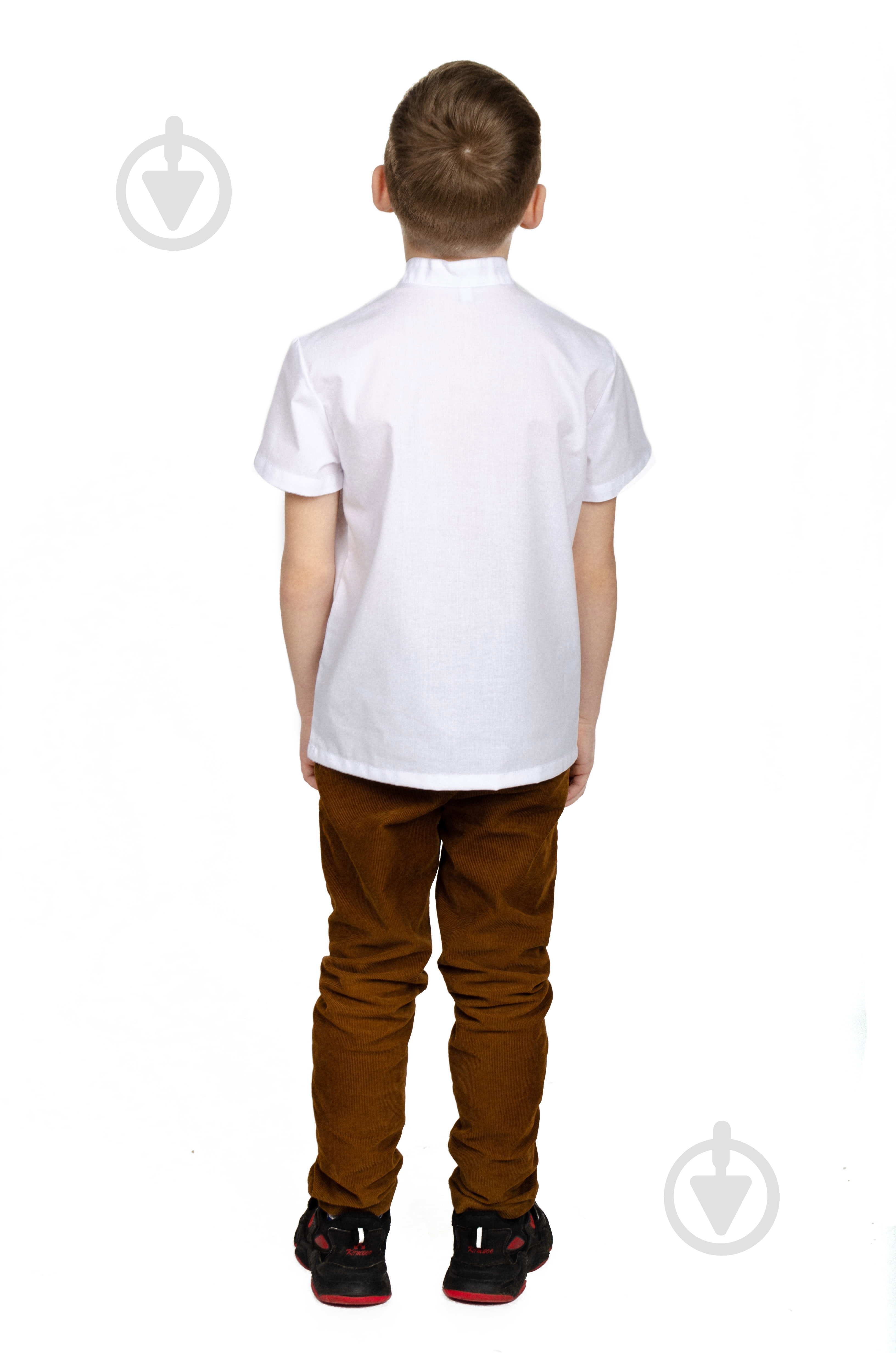 Вышиванка для мальчиков Эдельвика р.158 белый 65-20/09 - фото 4