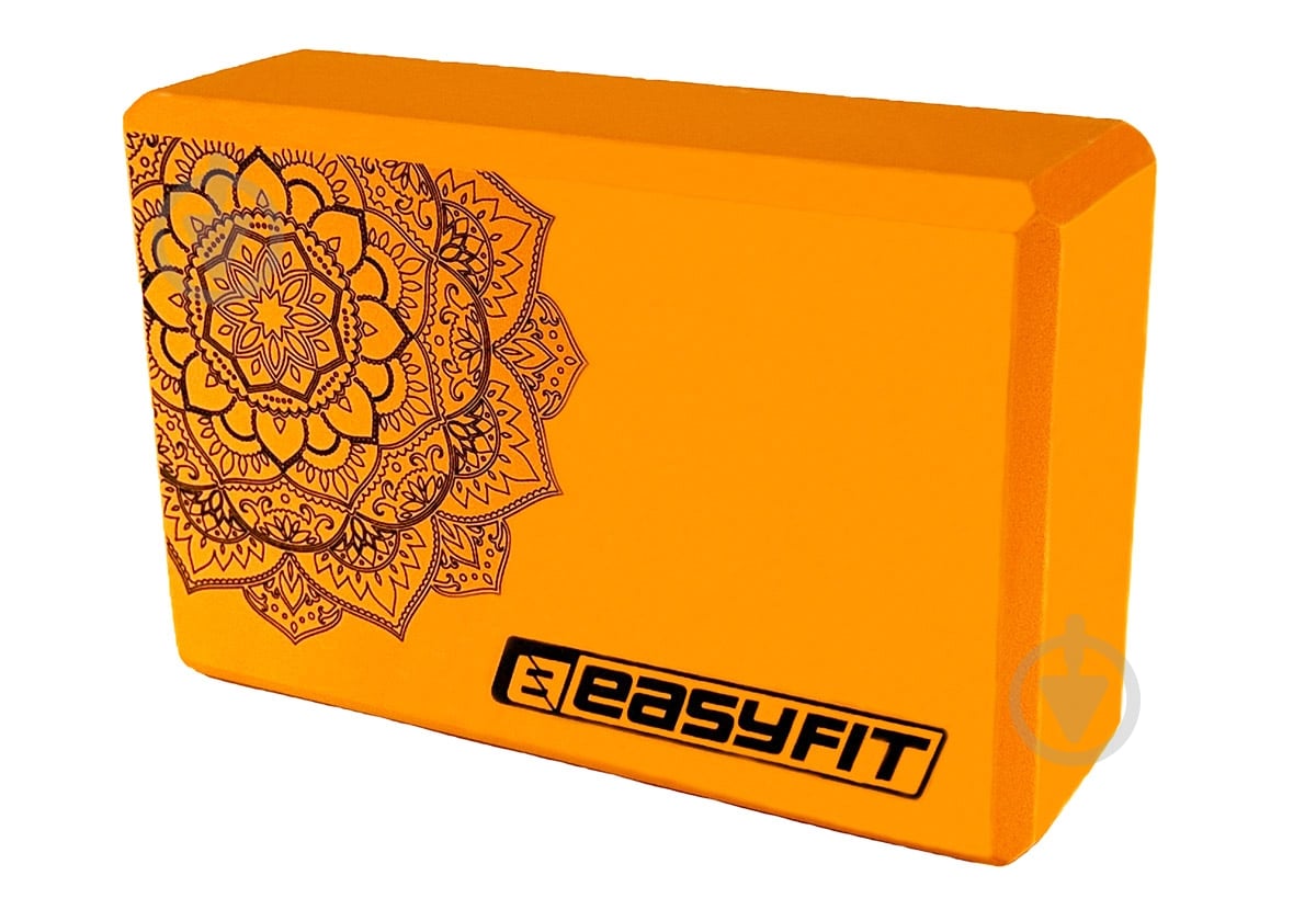 Блок для йоги EasyFit EVA EF-1819 оранжевый - фото 1