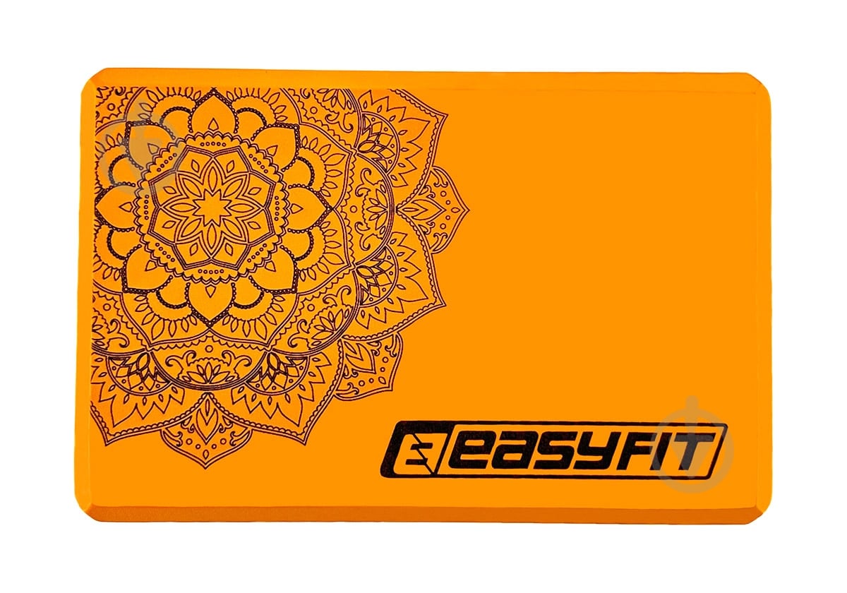 Блок для йоги EasyFit EVA EF-1819 оранжевый - фото 2