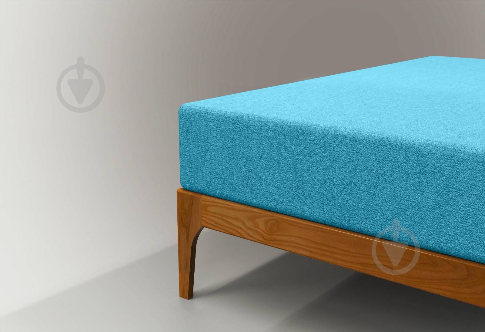 Простирадло на резинці махрове Jersey havlu 90x200 см блакитний Ю-ТЕК - фото 1