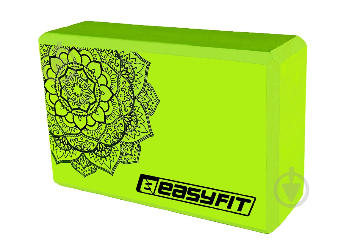 Блок для йоги EasyFit EVA EF-1819 салатовый - фото 1